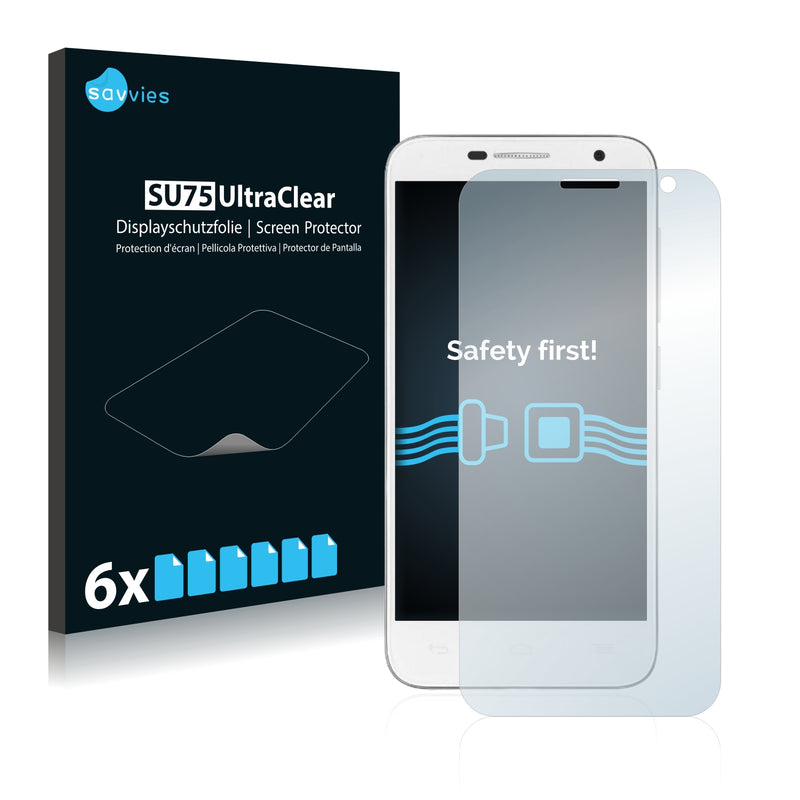 6x Savvies SU75 Screen Protector for Alcatel One Touch Idol 2 Mini L