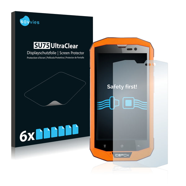 6x Savvies SU75 Screen Protector for Icefox Hero Plus