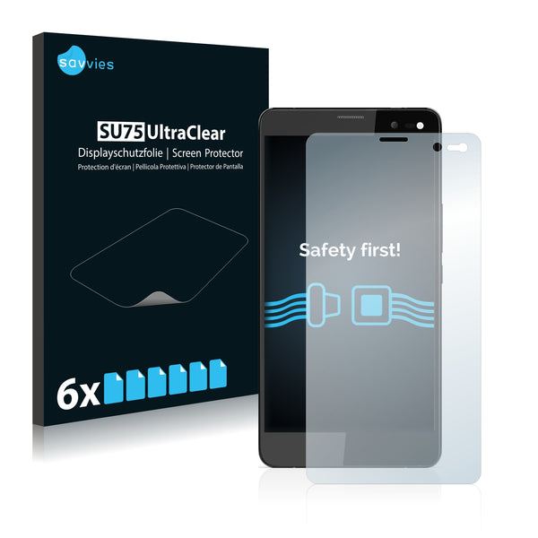6x Savvies SU75 Screen Protector for Yezz Andy 5.5VR