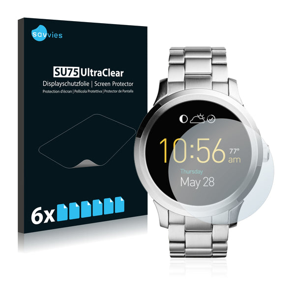 6x Savvies SU75 Screen Protector for Fossil Q Founder