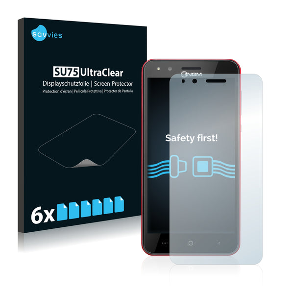 6x Savvies SU75 Screen Protector for NGM You Color E505