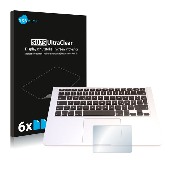 6x Savvies SU75 Screen Protector for Apple MacBook Pro 13.3 2015 (Touch Trackpad)