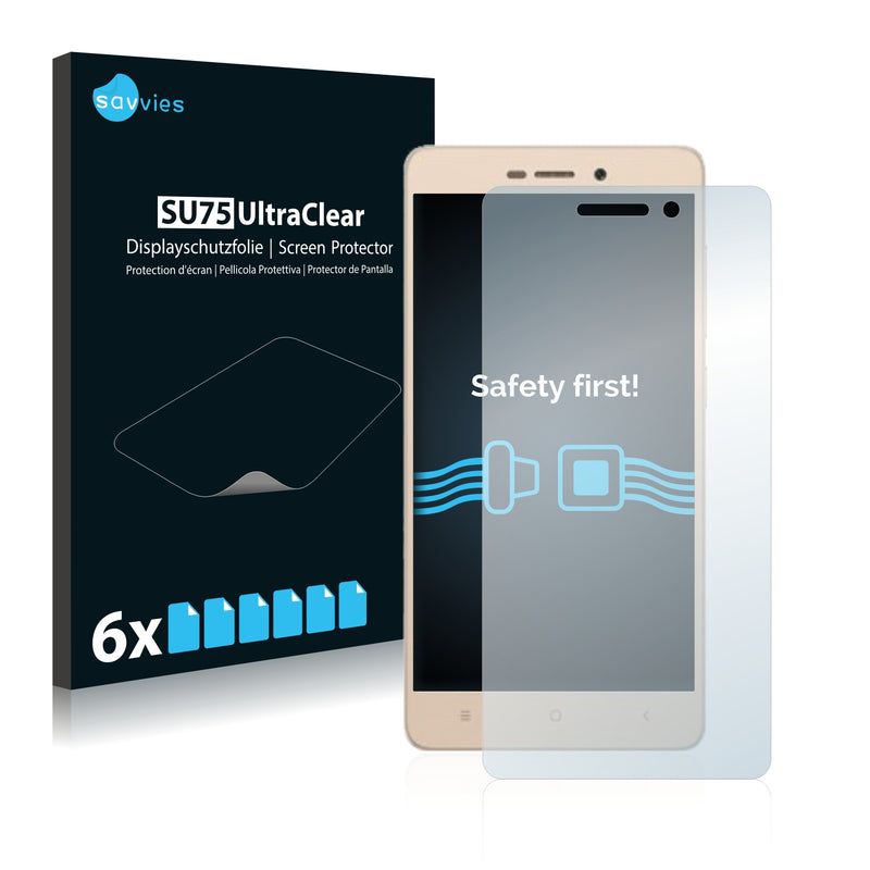 6x Savvies SU75 Screen Protector for Xiaomi Redmi 3