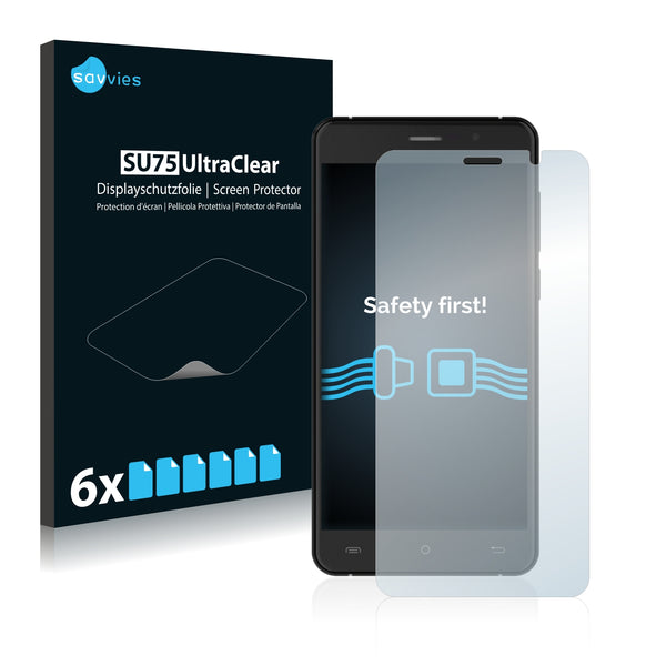 6x Savvies SU75 Screen Protector for Cubot P12