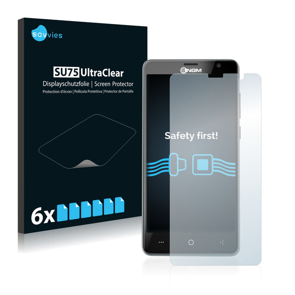 6x Savvies SU75 Screen Protector for NGM You Color P551