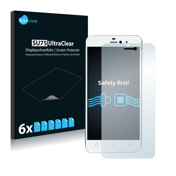 6x Savvies SU75 Screen Protector for Mediacom PhonePad Duo X525U