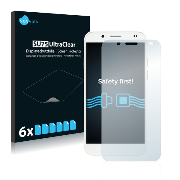 6x Savvies SU75 Screen Protector for Mediacom PhonePad Duo G512