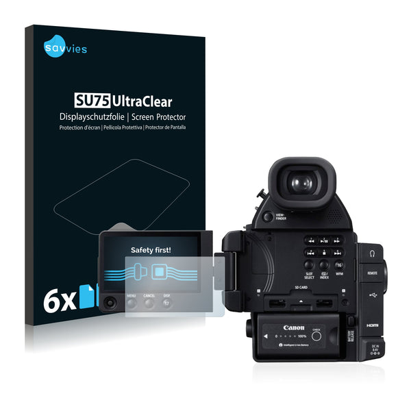 6x Savvies SU75 Screen Protector for Canon Cinema EOS C100 Mark II