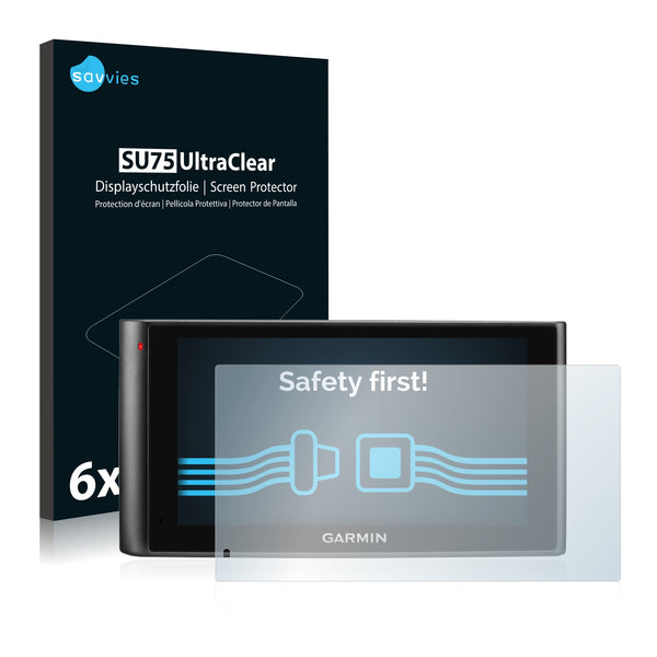 6x Savvies SU75 Screen Protector for Garmin dezlCam LMT-D