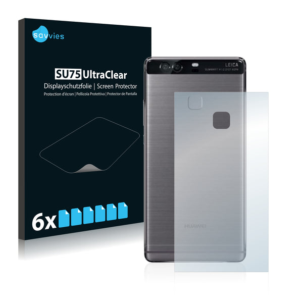 6x Savvies SU75 Screen Protector for Huawei P9 Plus (Back)