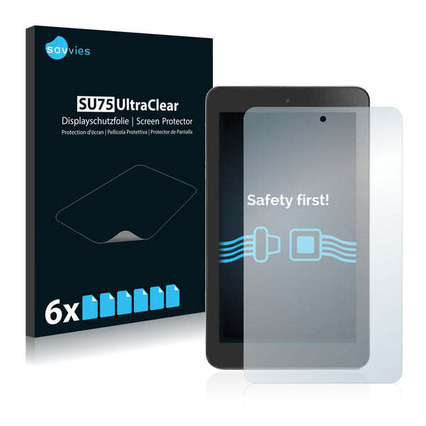6x Savvies SU75 Screen Protector for Alcatel One Touch Pop 7 LTE