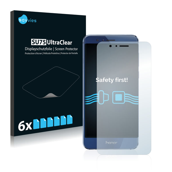 6x Savvies SU75 Screen Protector for Honor 8