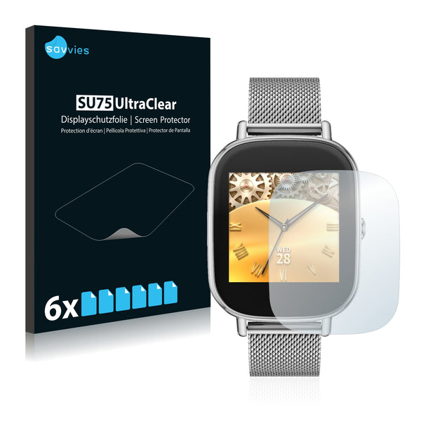 6x Savvies SU75 Screen Protector for Asus ZenWatch 2 1.45