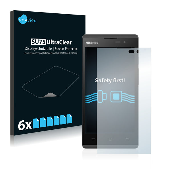 6x Savvies SU75 Screen Protector for Hisense HS-U961