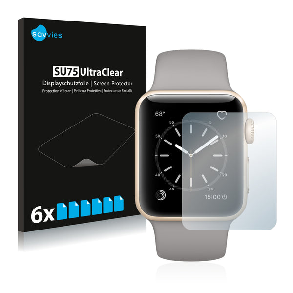 6x Savvies SU75 Screen Protector for Apple Watch Series 2 (38 mm)