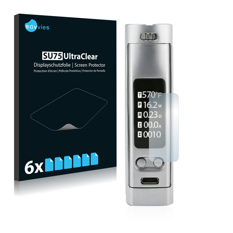 6x Savvies SU75 Screen Protector for Wismec Presa TC75W