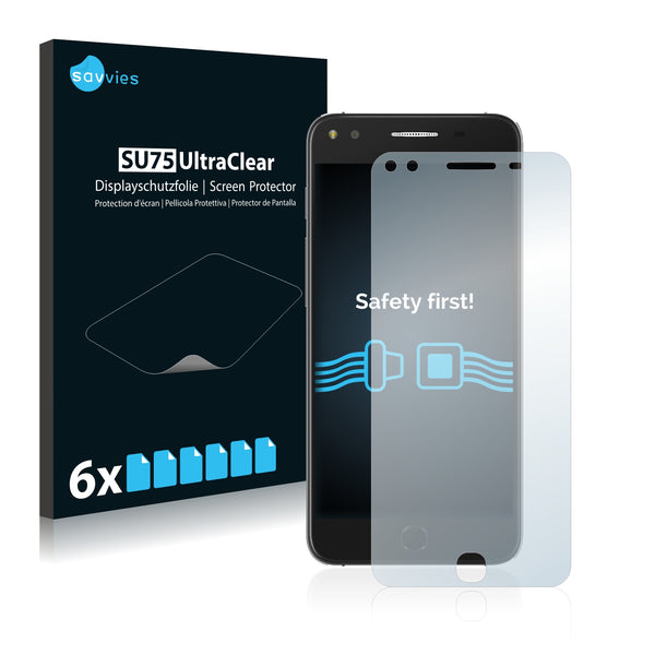 6x Savvies SU75 Screen Protector for Alcatel X1