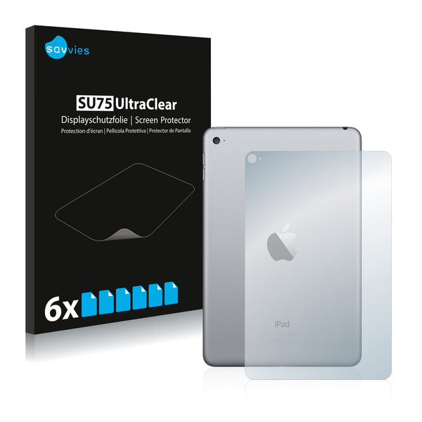 6x Savvies SU75 Screen Protector for Apple iPad Mini 4 (Back)