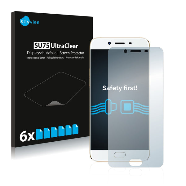 6x Savvies SU75 Screen Protector for Oppo R9s Plus