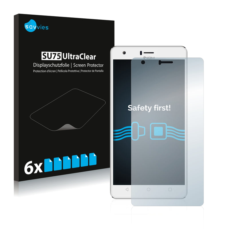 6x Savvies SU75 Screen Protector for NGM Dynamic E553