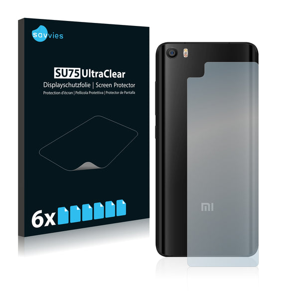 6x Savvies SU75 Screen Protector for Xiaomi Mi5 (Back)