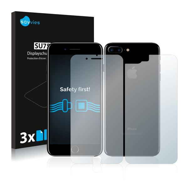 6x Savvies SU75 Screen Protector for Apple iPhone 7 Plus (Front + Back)