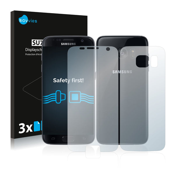 6x Savvies SU75 Screen Protector for Samsung Galaxy S7 (Front + Back)