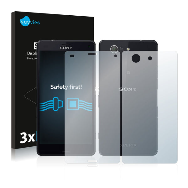 6x Savvies SU75 Screen Protector for Sony Xperia Z3 Compact D5803 (Front + Back)