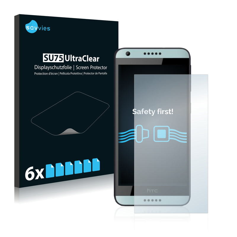 6x Savvies SU75 Screen Protector for HTC Desire 650