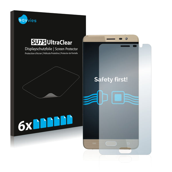 6x Savvies SU75 Screen Protector for Cubot Cheetah 2