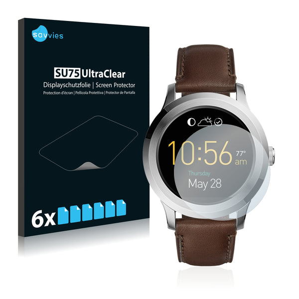 6x Savvies SU75 Screen Protector for Fossil Q Founder 2.0