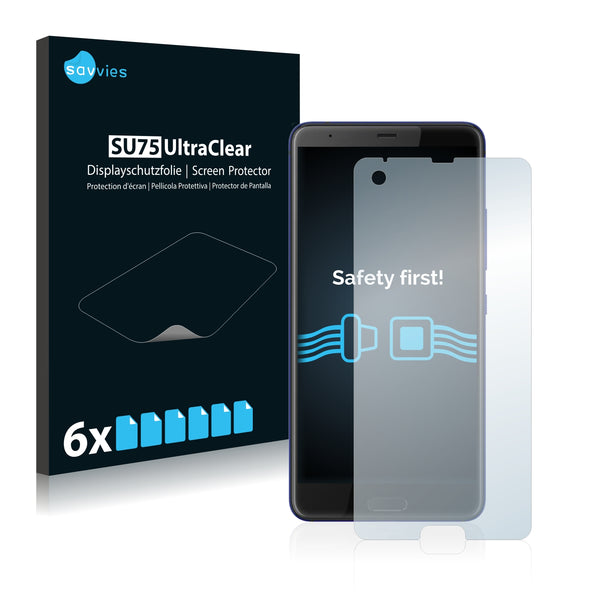 6x Savvies SU75 Screen Protector for HTC U Ultra