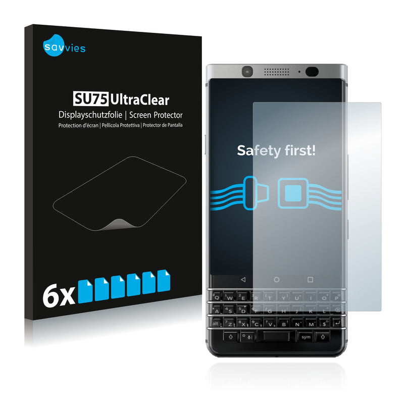 6x Savvies SU75 Screen Protector for BlackBerry Keyone