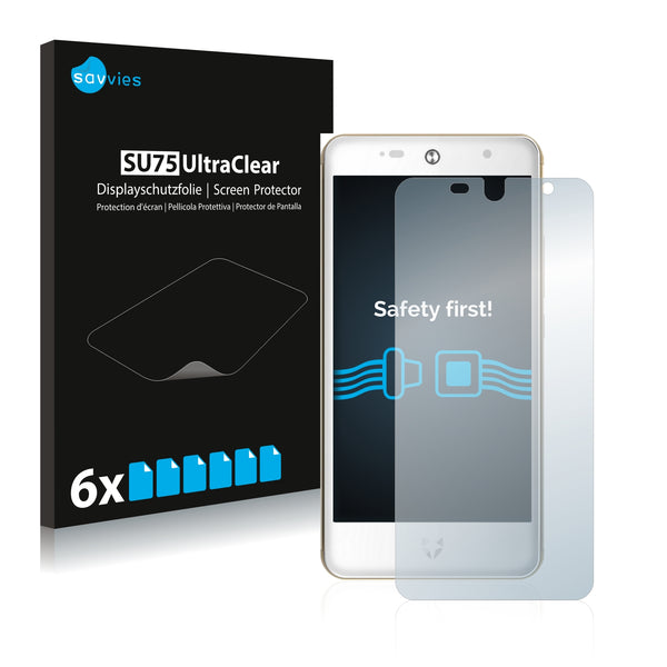 6x Savvies SU75 Screen Protector for Wileyfox Swift 2 Plus