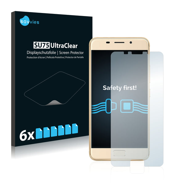 6x Savvies SU75 Screen Protector for Asus ZenFone 3s Max ZC521TL