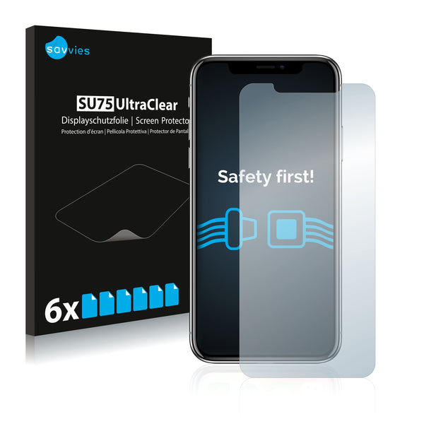 6x Savvies SU75 Screen Protector for Apple iPhone X