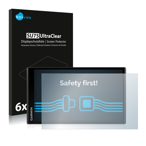 6x Savvies SU75 Screen Protector for Garmin DriveSmart 61 LMT-D