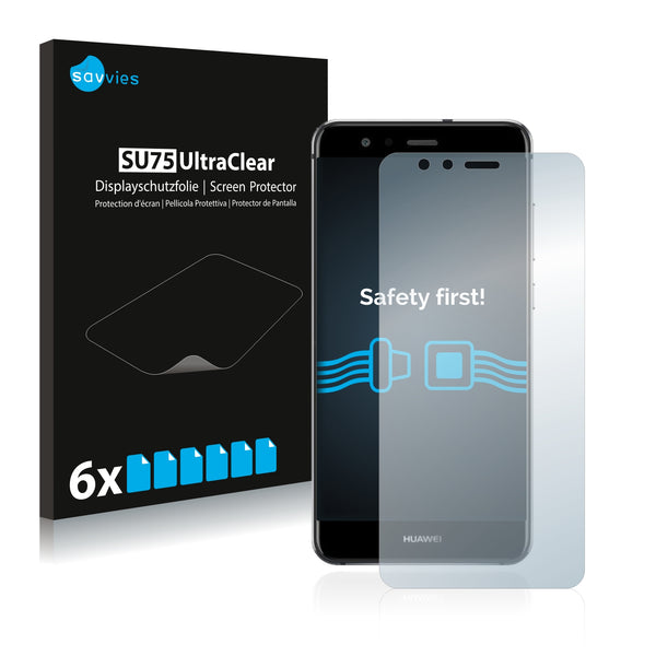 6x Savvies SU75 Screen Protector for Huawei P10 Lite