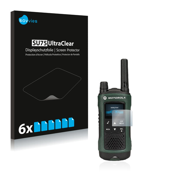 6x Savvies SU75 Screen Protector for Motorola TLKR T81 Hunter