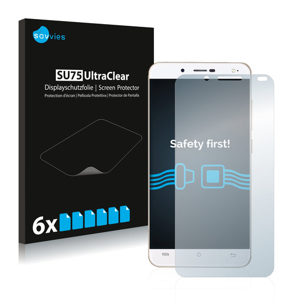 6x Savvies SU75 Screen Protector for Cubot Rainbow 2