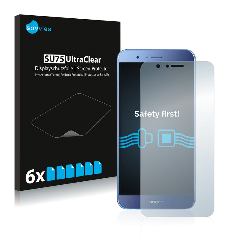 6x Savvies SU75 Screen Protector for Honor 8 Pro