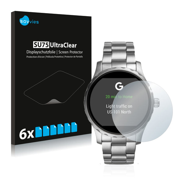 6x Savvies SU75 Screen Protector for Fossil Q X Cory Richards