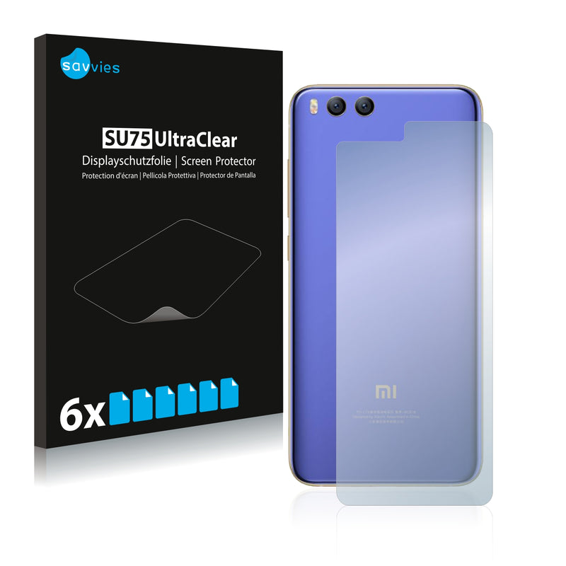 6x Savvies SU75 Screen Protector for Xiaomi Mi6 (Back)