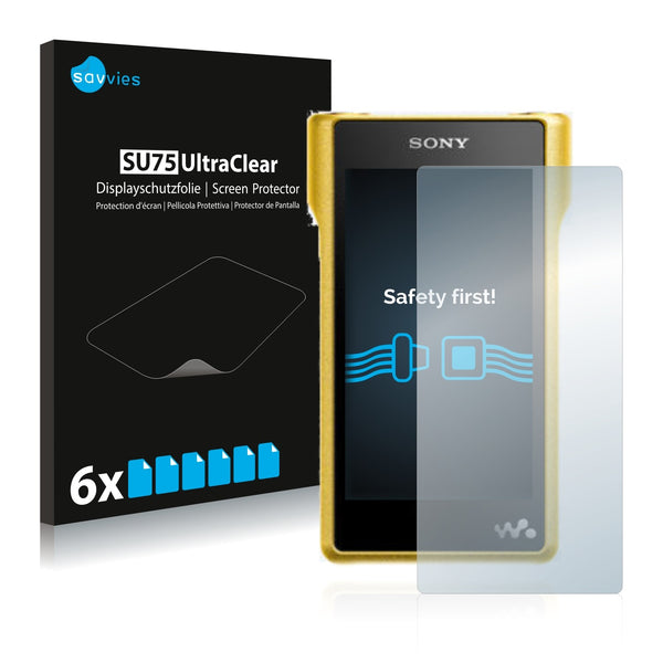 6x Savvies SU75 Screen Protector for Sony Premium Walkman NW-WM1Z