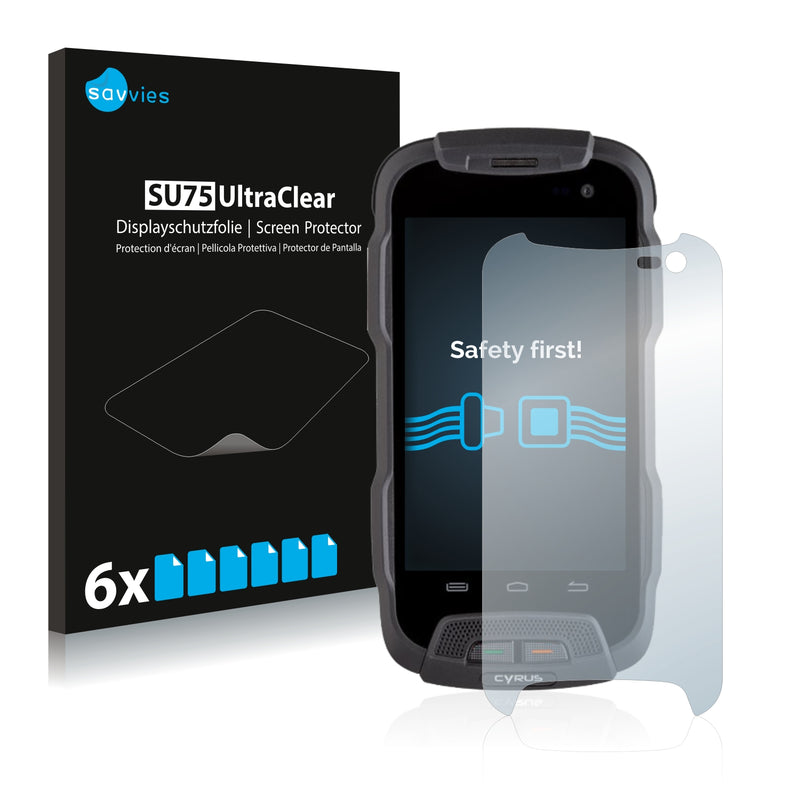 6x Savvies SU75 Screen Protector for Cyrus CS23