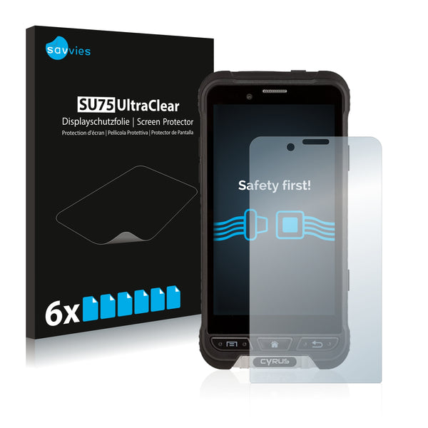 6x Savvies SU75 Screen Protector for Cyrus CS35
