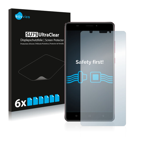 6x Savvies SU75 Screen Protector for Elephone C1 Max
