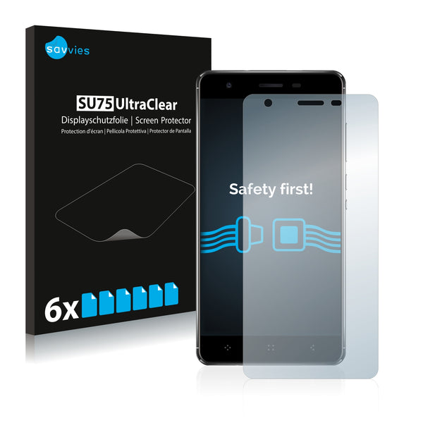 6x Savvies SU75 Screen Protector for Elephone C1 Mini