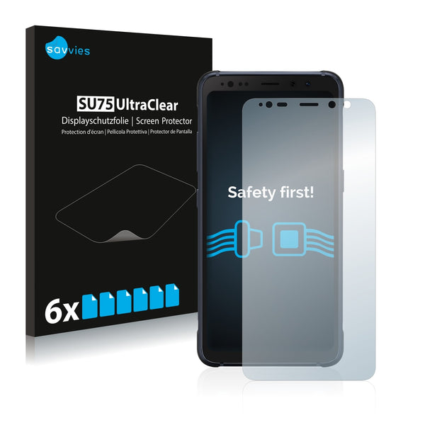 6x Savvies SU75 Screen Protector for Samsung Galaxy S8 Active