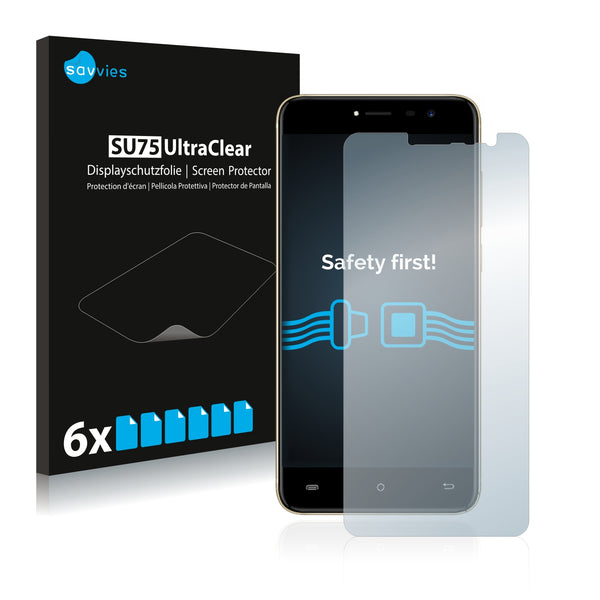 6x Savvies SU75 Screen Protector for Cubot Note Plus